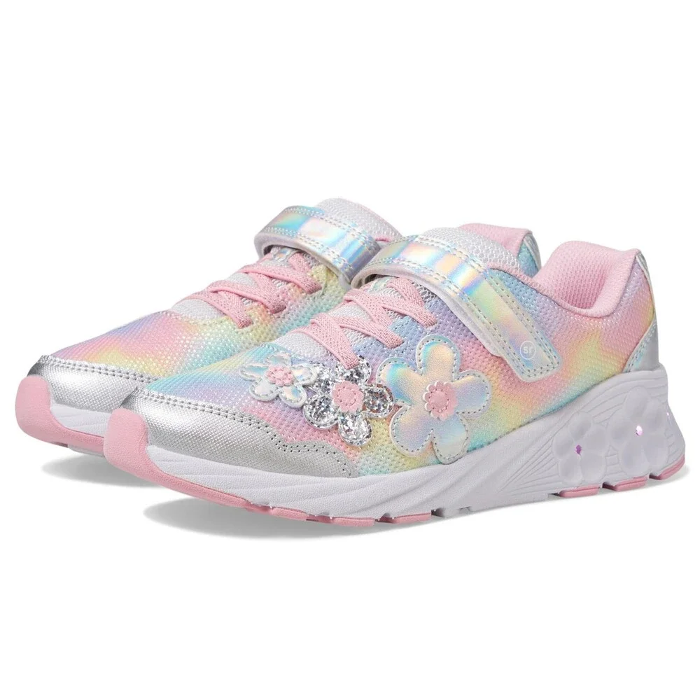 Stride Rite Lighted Glimmer 2.0 CG037302 Girls 2 Wide Multi Casual Shoes RHS9470